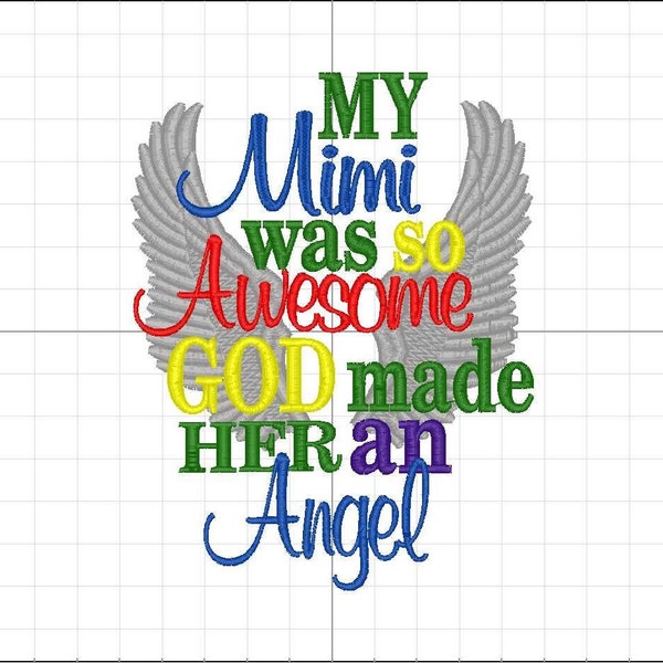 My Mimi Was So Awesome God Made Her An Angel- Baby Quilt- Baby Gift-Memory Gift-Baptism Gift-Christening Gift-Love My Mimi