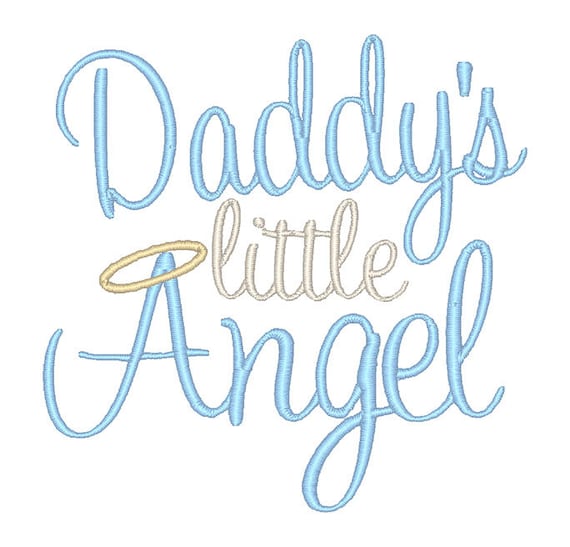 Daddy's Little Angel- Embroidered Baby Bib- Custom Baby Bib- New Baby Gift- Baby Shower Gift- Custom Embroidery
