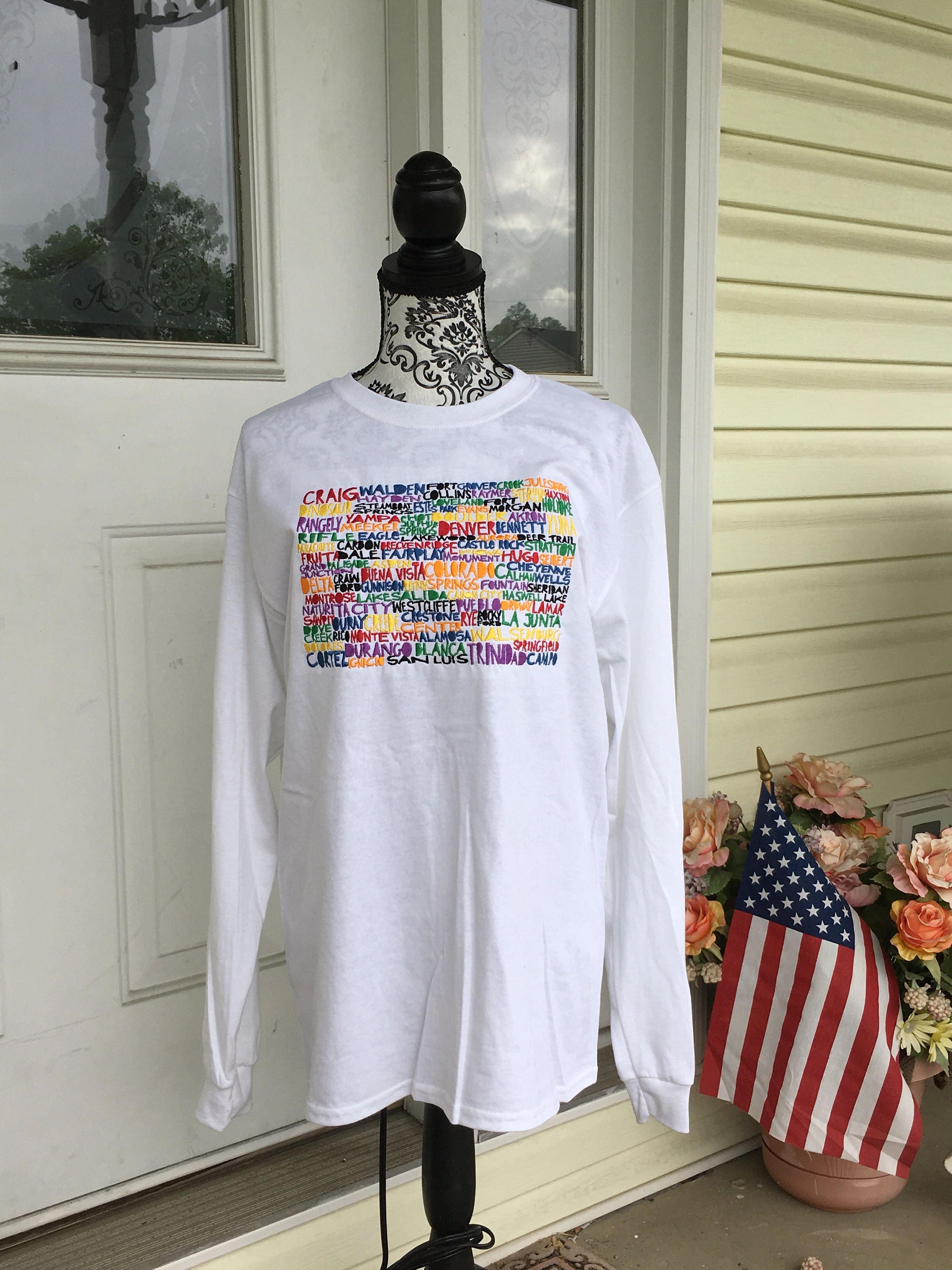 Colorado Word Art Long Sleeve Shirt Colorado Shirt Word Art | Etsy