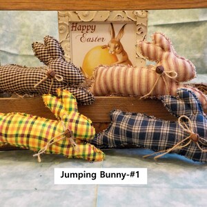 Homespun Fabric Bunnies: Primitive Farmhouse Easter Decor - Etsy