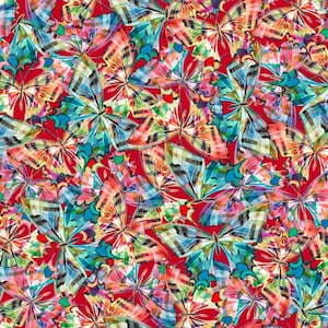 Butterfly Cotton Fabric: Daisy Meadow Print, Quilting Treasures, By The Yard