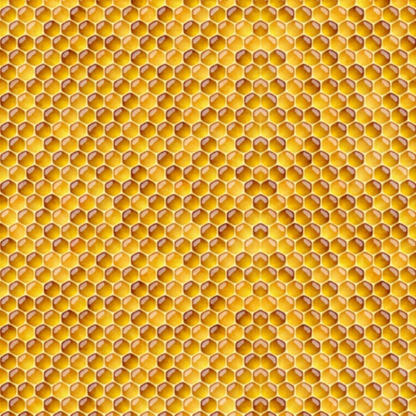 Cotton quilting fabric, bee hive, honeycomb, bee house, Honey farm, bee keeper, bumble bee, sweet, 100 % cotton quilting fabric, by the yard