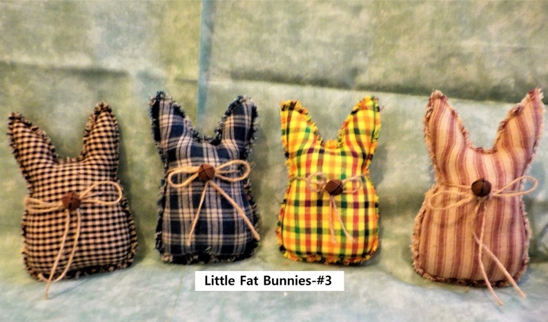 Homespun Fabric Bunnies: Primitive Farmhouse Easter Decor - Etsy