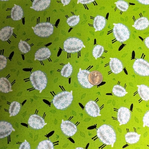 Quilting Treasures,Along the country side,sheep,lamb.farm,country,flock of sheep,white sheep,by the yard,100% cotton quilting fabric,Novelty