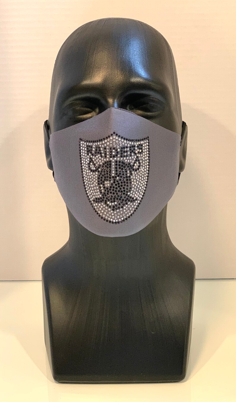 Los Angeles Raiders Face Mask, Raiders Face Mask, Face Mask, Rhinestone