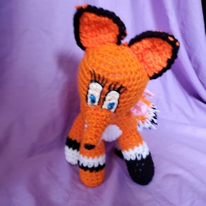 crocheted fox