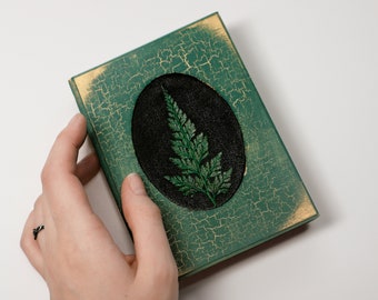 Handmade Mini Fern Journal, Pocket Field Guide, Small Nature Note Book
