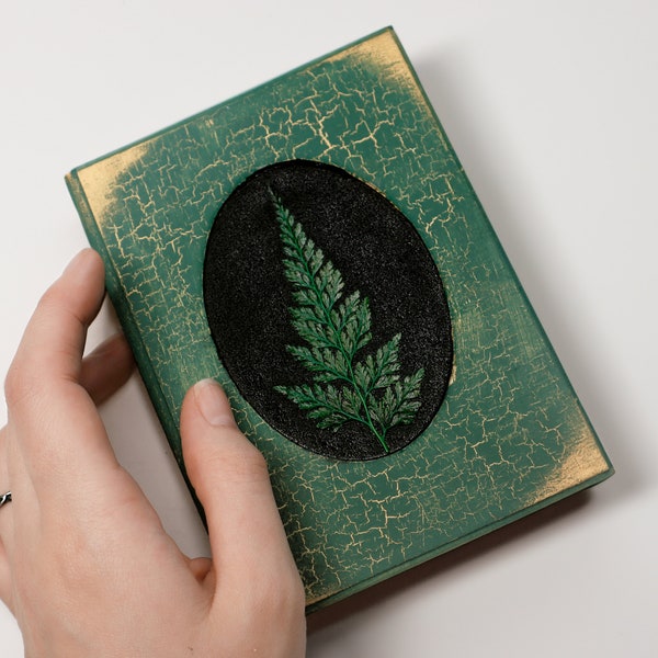 Handmade Mini Fern Journal, Pocket Field Guide, Small Nature Note Book