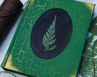 Handmade Journal, Mini Fern Pocket Field Guide, Small Nature Note Book