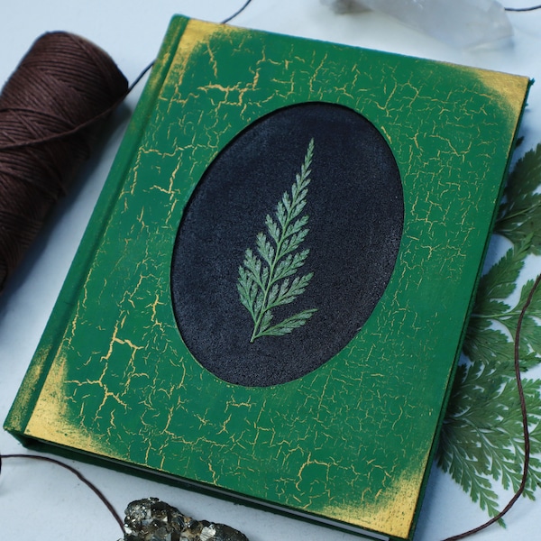 Handmade Journal, Mini Fern Pocket Field Guide, Small Nature Note Book