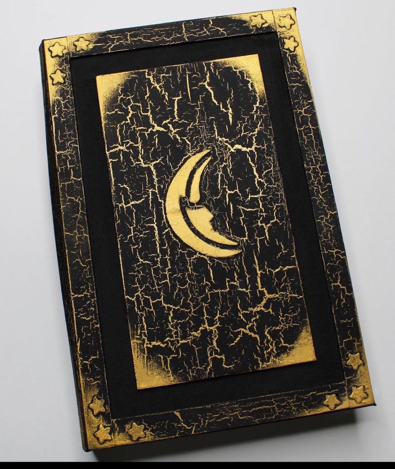 Diario de sueños hecho a mano, diario lunar, grimorio celestial imagen 2