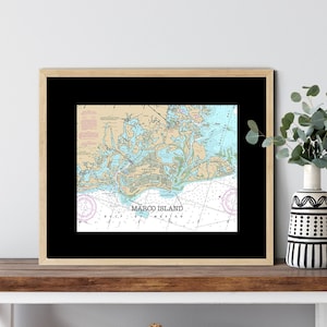 Marco Island, Florida Water, Map Of Florida, Round Or Square Coasters, Fisherman Gift, Florida Gifts, Naples Florida, Fishing Prints, Map