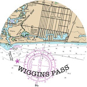 Wiggins Pass, Naples Florida, Round And Square Coasters, Map Of Florida, Fisherman Gift, Gifts For Sailors, Florida Gifts,Beach Coaster Set,