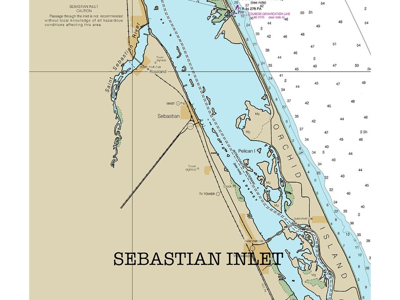 Sebastian Inlet, Map of Florida, Round or Square Coasters, Fisherman ...