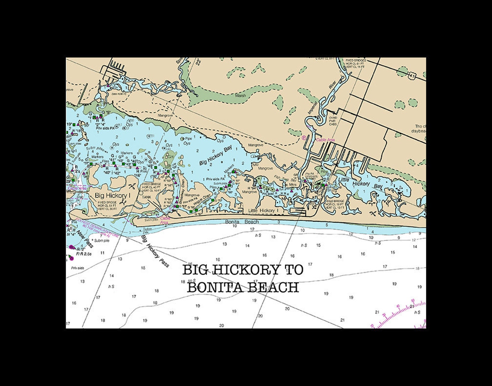Bonita Beach Florida Water Map - Il 1588xN.2058536295 802w