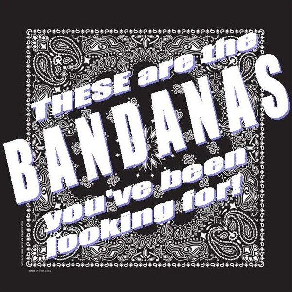 Store Closing Sale! BANDANA - Bandanna. Premium Paisley Hav-A-Hank Bandana. BLACK. Made in the USA. hah