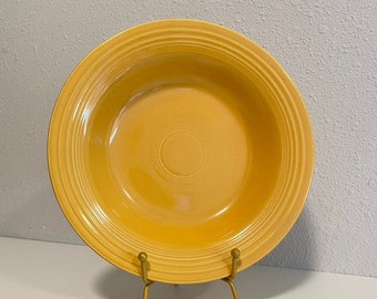 VIntage Fiestaware Yellow Deep Plate Soup Bowl Circa 1936-1969