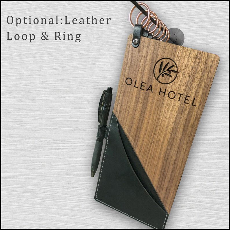 Custom Check Presenter With Leather Pocket Free Laser Etsy