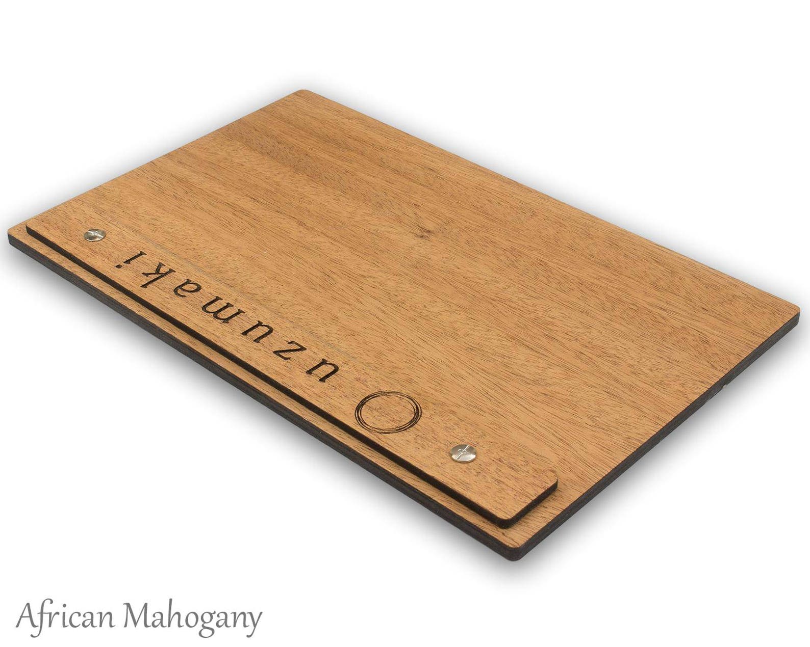 Custom Menu Holder With Header and Screw Post chicago Screws FREE LASER