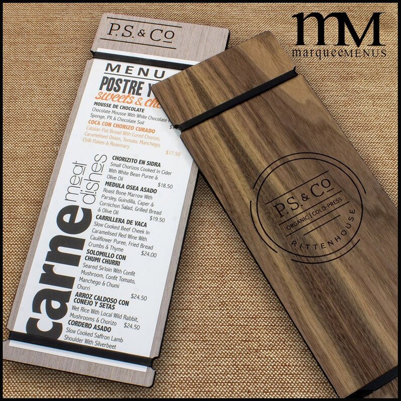 Custom Menu Holder With Silicone Menu Bands grafiti Brand Bands FREE