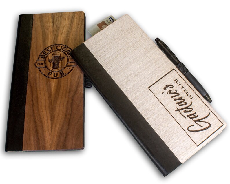 Custom Check Presenter Book With Bonded Leather Pocket free Laser