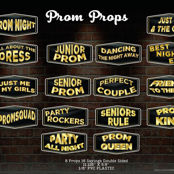 Prom Photo Booth Props - High School Dance Reunion
