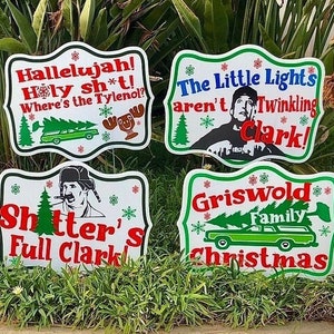 Christmas Vacation Cousin Eddie Shitter's Full Theme Lawn Yard Signs Quick Ship