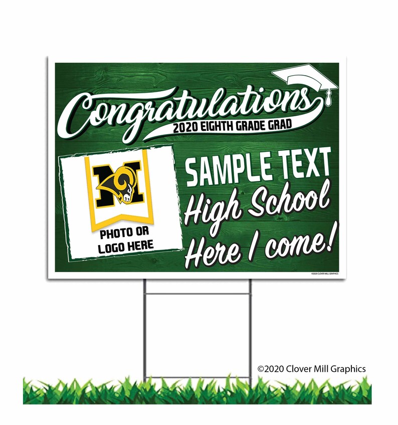 8Th Grade Graduation Photo Yard Lawn Signs 116 Etsy
