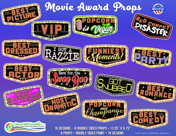 Movie printable photo booth props