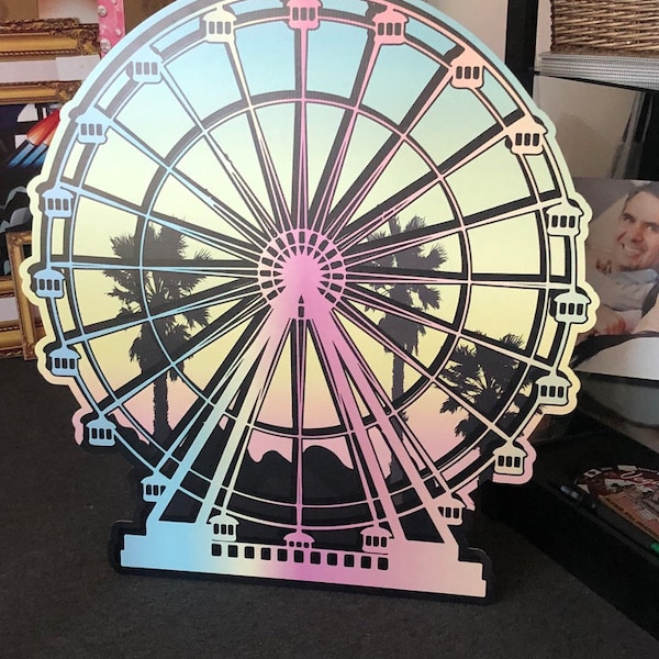 Festival Ferris Wheel Pastel Party Decoration  Includes Easel Quick Ship