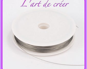 1 Roll of 50 m of 0.45 mm STEEL sheathed cable wire, tiger tail