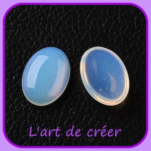 1 cabochon 18 x 13 mm in Opalite , Oval