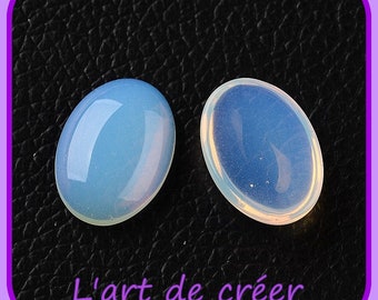 1 cabochon 18 x 13 mm in Opalite , Oval