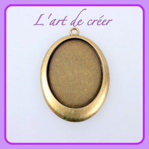 Lot De 2 Supports Pour Broche Vintage En Bronze/laiton - 30x40 Mm - Neuf