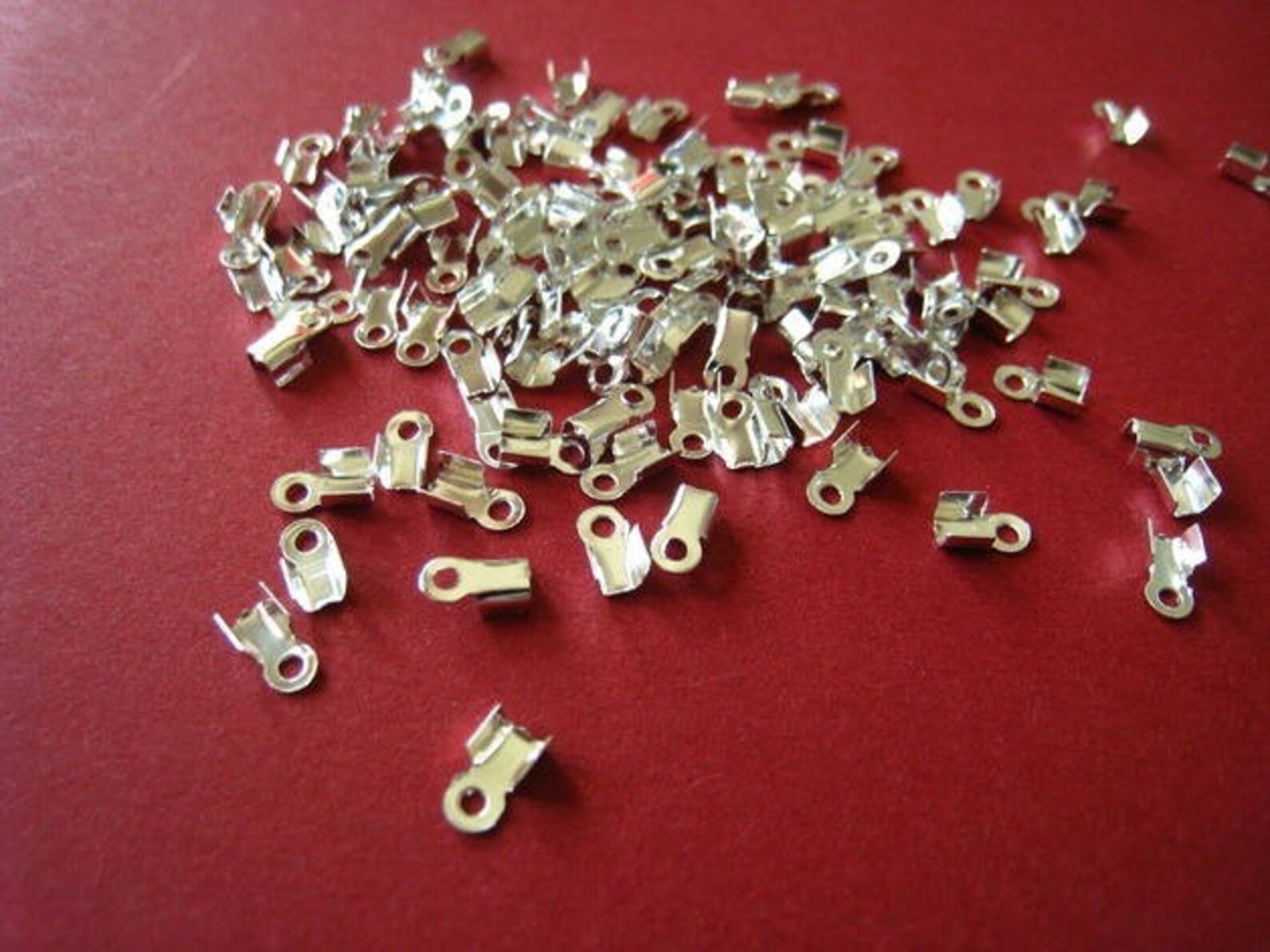 50 End Caps Greenhouse Wire Clamps Crimp 9 X 3 Mm Silver Color Etsy