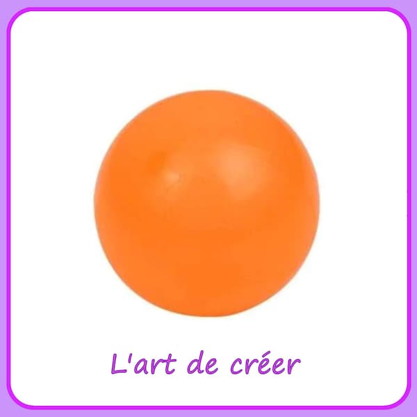 1 Perle Sonore Musicale pour Bola de grossesse , 16 mm , ORANGE fluo