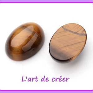 1 cabochon 30 x 40 mm TIGER&#39;S EYE, Oval, natural stone