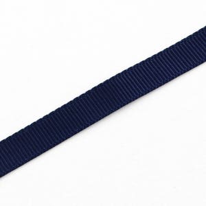 1 m lint blauw Navy wit sterren 9 mm, grof witte blauwe afbeelding 2