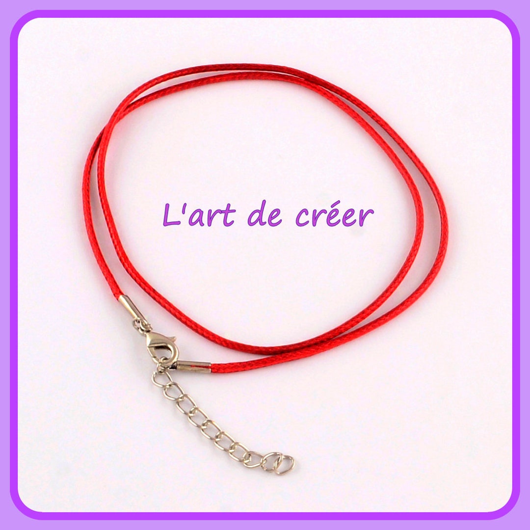 5 Red Waxed Cotton Necklace Cords Extension Chain Etsy