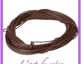 Corde En Cuir Véritable Rond 3mm - Beige Marron - Longueur 3 Mètres - Made In France - Neuf