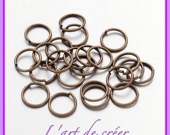 100 bronze open junction rings 8 mm