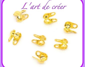 50 x nodes, ball chain, gold color clasp, gold