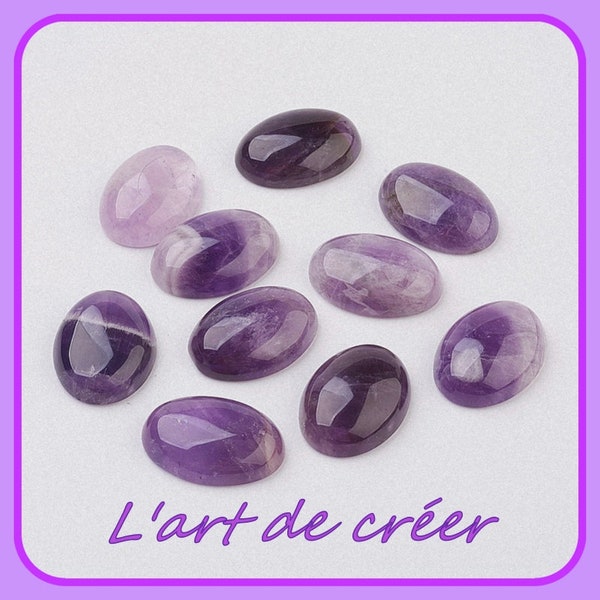 1 cabochon 25 x 18 mm Amethyst, Oval