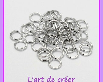 100 silver open junction rings 4 mm X 0.7 mm