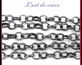 4 meters of chain mesh forcing 4x3mm, gunmetal, black