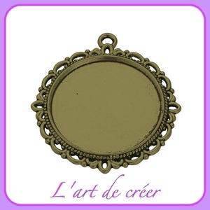 10 support cabochon rond bronze pour cabochon 25 mm image 1