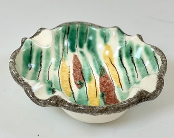 STREHLA ceramic dish, ashtray, Strehla Keramik, German Pottery