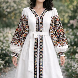 scandinavian embroidered dress Embroidered Swedish Dress
