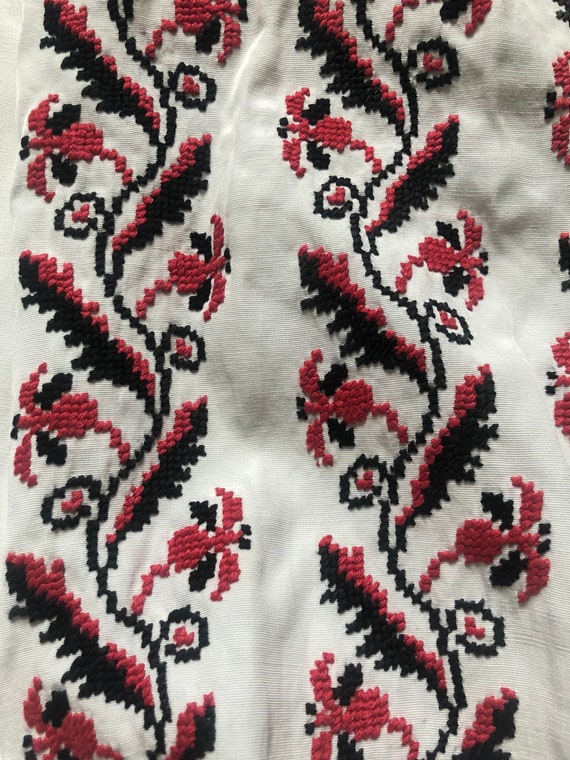 Ukrainian national vintage 1940-1950 embroidered … - image 6