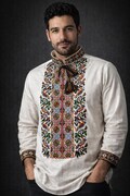 Vyshyvanka men, Ukrainian embroidered shirt men, ethnic men top, Lviv embroidery, XS-5XL, Choice Color